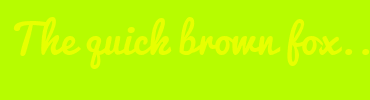 Image with Font Color E7FF00 and Background Color B7FC00